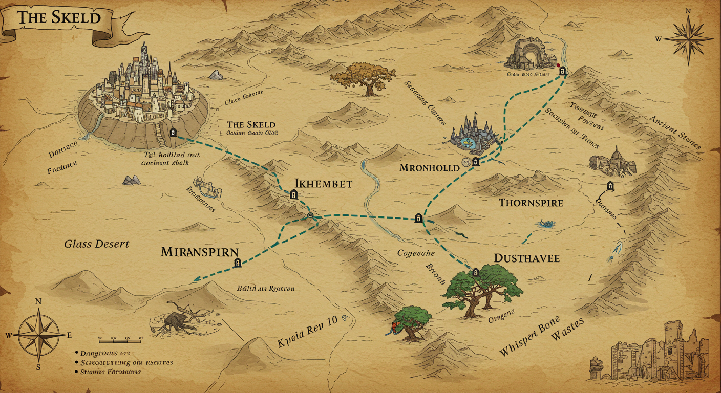 The Skeld Caravan Route Map